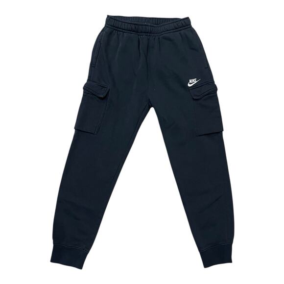 Nike Cargo Sweatpants Mens Size Small S Black Sportswear Club Fleece CD3129 Pant - Picture 1 of 8